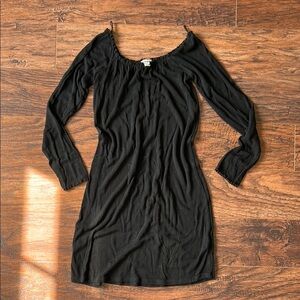 Garage Black Long Sleeve Dress